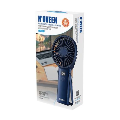 8. NOVEEN F120 USB-wiederaufladbarer Handventilator für den Schreibtisch