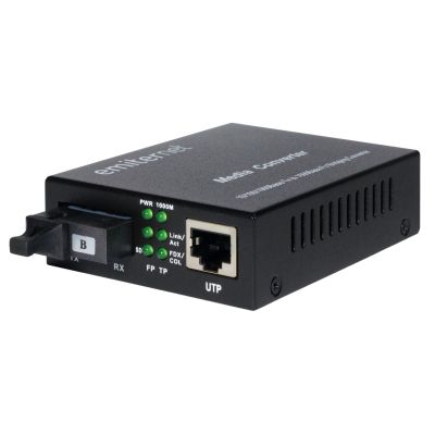 Emitter EM/1GB-ETH-1XSC-1550 WDM Ethernet Glasfaser-Konverter 10/100/1000 Mbit/s RJ45/1xSC SM 9/125 (Tx 1550 nm / Rx 1310 nm) 20 km