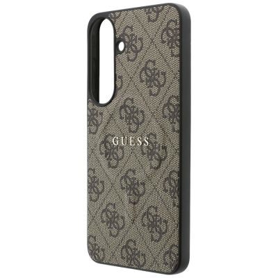 6. Guess Embossed 4G Ring Classic Logo MagSafe Hülle für Samsung Galaxy S26 FE – Braun
