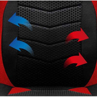 9. Huzaro FORCE 2.5 Gaming-Stuhl aus rotem Netzgewebe