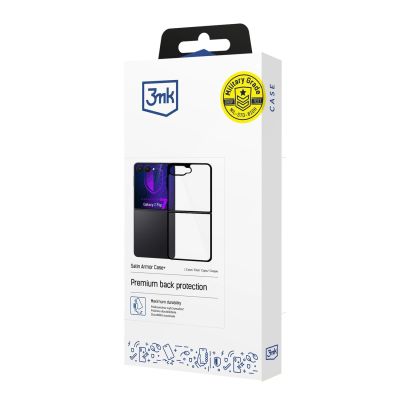 13. 3mk Satin Armor Case+ für Samsung Galaxy Z Flip 7 - Transparent Schwarz
