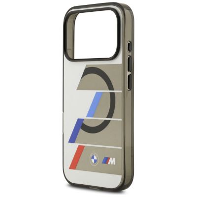 6. BMW M IML Metallknöpfe, dreifarbige Linien, MagSafe-Hülle für iPhone 17 Pro Max – Grau