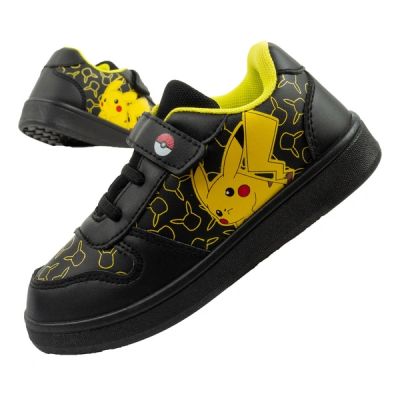 Leomil Kinder-Sportschuhe Pokémon-Sneaker, leicht, mit Klettverschluss, schwarz