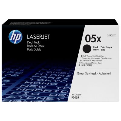 39. HP 05X 2er-Pack Original LaserJet XL Schwarze Tonerkartuschen