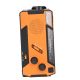 23. Extralink Solar-Notfallradio mit Kurbeldynamo-Powerbank (4000 mAh) und SOS-Taschenlampe SR-4000, tragbar, analog, Schwarz/Orange