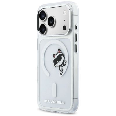 2. Karl Lagerfeld IML Peekaboo MagSafe Hülle für iPhone 17 Pro – Transparent