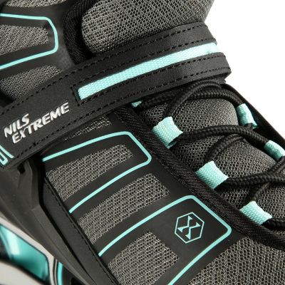 8. NILS Extreme NA14217 Rollschuhe schwarz und mint Größe 45
