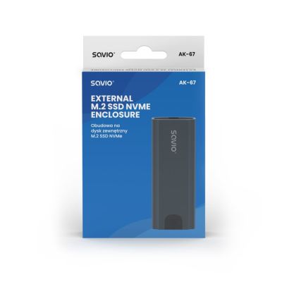 4. SAVIO EXTERNES M.2 SSD NVME-GEHÄUSE, USB, AK-67