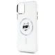 6. Karl Lagerfeld IML Metal Choupette Head MagSafe iPhone 11 Hülle - Weiß