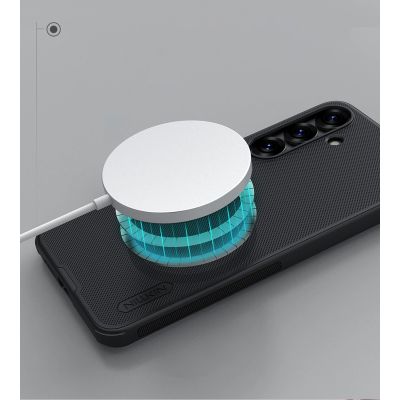 11. Nillkin Super Frosted Shield Pro Magnetische Hülle für Samsung S25+ mit MagSafe – Schwarz