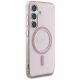 4. Guess Glitter Circle Classic Logo MagSafe Hülle für Samsung Galaxy S25 Pink