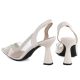 4. Transparente Damenpumps mit Zirkonia, spitze Zehenpartie, beige, Vinceza 66282
