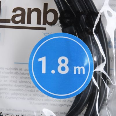 5. LANBERG USB-A 2.0 Stecker/Stecker Kabel 1,8 m Schwarz CA-USBA-20CU-0018-BK