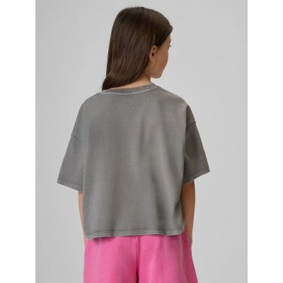 2. Mädchen-T-Shirt mit kastenförmigem Schnitt und Aufdruck 4F 4FJRAW26TTSHF4239-22S