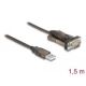 DeLOCK Adapter USB 2.0 Typ-A auf 1 x serieller RS-232 D-Sub 9-poliger Stecker mit Schrauben, 1,5 m