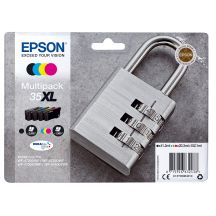 Epson Padlock C13T35964010 Tintenpatrone, 1 Stück, Original XL (hohe Reichweite), Schwarz, Cyan, Magenta, Gelb
