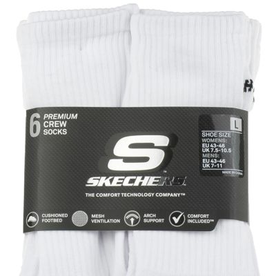 3. Skechers 6er-Pack Core Crew LG Socken S118220-WHT Weiß 43-46