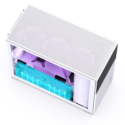 10. Jonsbo D31 Mesh-Schutzhülle für Micro-ATX-Gehäuse, gehärtetes Glas – Weiß