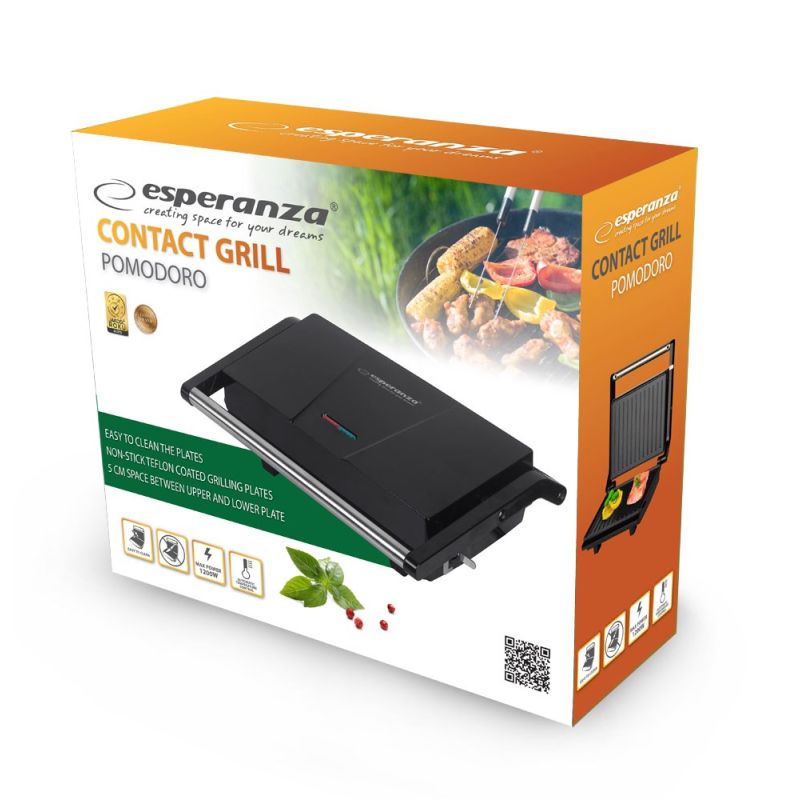 2. ESPERANZA ESPERANZA KONTAKTGRILL POMODORO 1200W EKG014