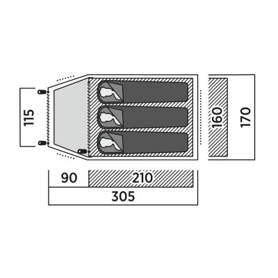 6. Easy Camp Setesdal 3 Drei-Personen-Zelt