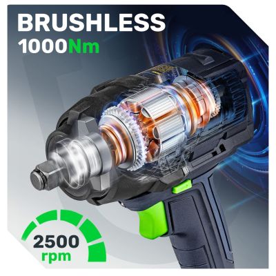 7. Bürstenloser Akku-Schlagschrauber 20 V W04604 WUBER
