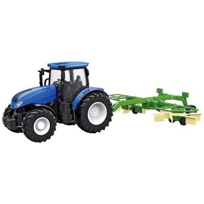 Amewi Spielzeugtraktor mit Kreiselschwader, ferngesteuertes Modell, Elektromotor, Maßstab 1:24