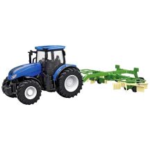 Amewi Spielzeugtraktor mit Kreiselschwader, ferngesteuertes Modell, Elektromotor, Maßstab 1:24