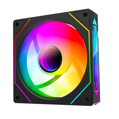 RAMPAGE Gehäuselüfter 120 mm, 1800 RPM, Infinite Loop ARGB, Schwarz, PWM