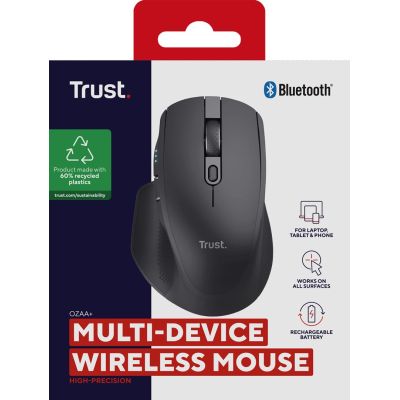 8. Trust OZAA+ MULTI-CONNECT Kabellose Maus Schwarz (24820)