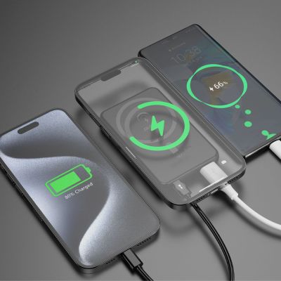 4. Dudao K14S USB-C / MagSafe kabellose Powerbank 20W 5000mAh - Schwarz