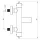 3. DEANTE Thermostatischer Badewannenmischer mit klappbarem Auslauf BCH_01BT