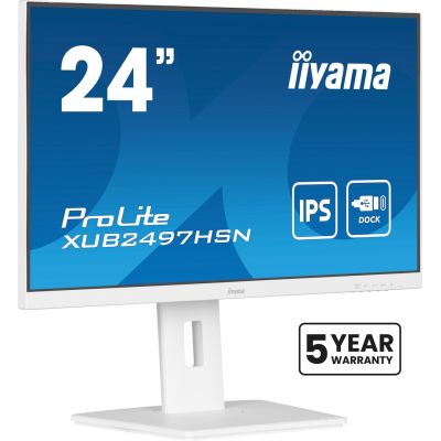 LCD-Monitor 23,8" iiyama ProLite XUB2497HSN-W2 60,5 cm 1920 x 1080 Pixel Full HD LED Weiß