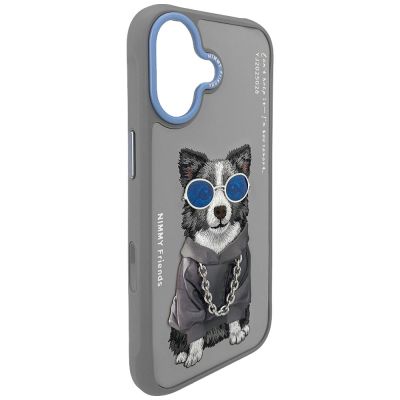 4. Nimmy Glasses Cool Nag iPhone 17 Hülle - Grau