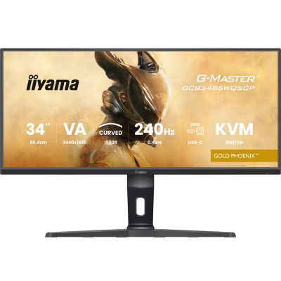 7. iiyama GCB3486WQSCP-B1 Monitor 34" VA 3440x1440 500cd/m2 0,4ms 2xHDMI 2xDP USB