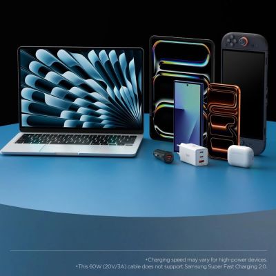 6. Spigen Essential EB6015CC USB-C-Kabel 60 W 150 cm – Schwarz