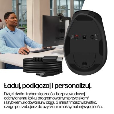 2. HP Tilt Ergonomic Black Mouse 720M Wireless / Bluetooth wireless black BH0Z4AA