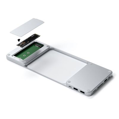 6. Satechi ST-UCISDS Laptop-Dockingstation und Port-Replikator, kabelgebunden, USB 3.2 Gen 2 (3.1 Gen 2), Typ-C, Silber