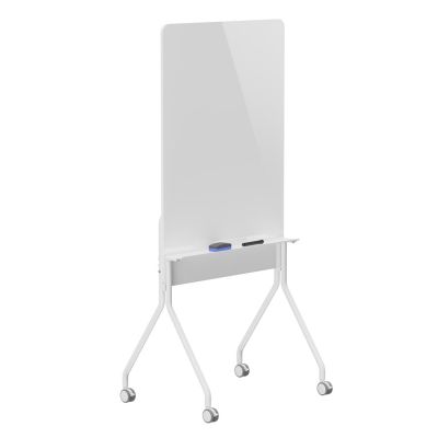 14. ERGO OFFICE Mobile Whiteboard-Tafel, vertikal, weiß, einseitig, mit Ablage, Tafelabmessungen 1190 x 790 mm ER-3