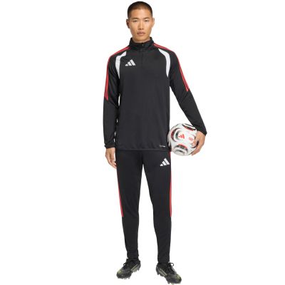 7. adidas Tiro 26 League Trainingshose für Herren, Schwarz und Rot, JY7111