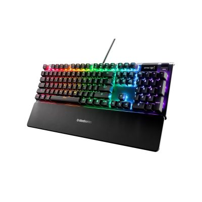 SteelSeries Apex 5 Gaming-Tastatur, US-Layout, kabelgebunden, Schwarz SteelSeries Apex 5 Gaming-Tastatur Hybride blaue mechanische Gaming-Schalter garantiert für 20 Millionen Tastenanschläge, intelligentes OLED-Display