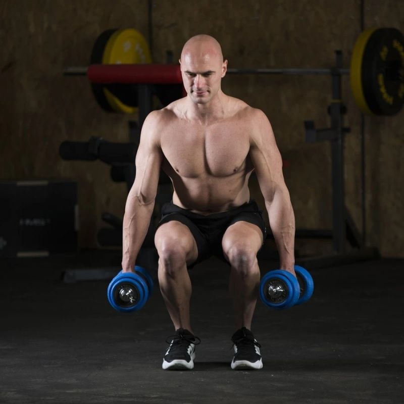 23. HMS SGG30 BAR 2-in-1 Gewichtsset (Langhantel und Kurzhanteln) 30 kg