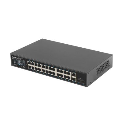 14. LANBERG Switch PoE Rack 19" 24x 1GB PoE+/2x GB/2x SFP 360W RSGE-24P-2GE-2S-360