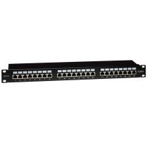 EmiterNet Panel 19" 24xRJ45 STP cat.6 (1U) mit Ablage
