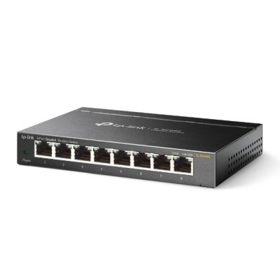 TP-Link Omada TL-SG108S Netzwerk-Switch, Schwarz, Unmanaged, Gigabit Ethernet (10/100/1000)