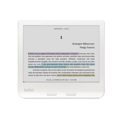 14. Kobo Libra Color 7" E-Ink Kaleido 3 32GB WLAN Weißer E-Book-Reader