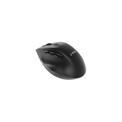 GEMBIRD Kabellose, ergonomische Tri-Mode-Maus (2,4 GHz + Bluetooth + USB), 2400 DPI, 9 Tasten, Schwarz