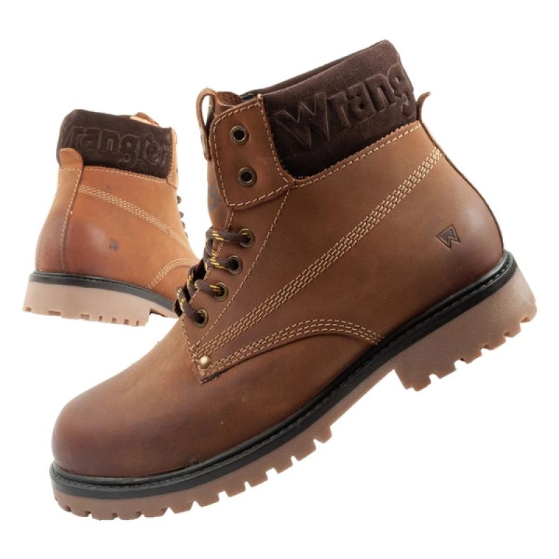 Wrangler Arch Herrenschuhe Chelsea Boots elegante Stiefeletten Naturleder Braun