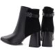 5. Schwarze Damen-Ankle-Boots aus Leder mit hohem Absatz, D&A S.Barski CR62-3477