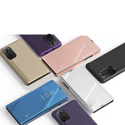 5. Clear View Case Cover für Xiaomi Redmi K40 Pro+ / K40 Pro / K40 / Poco F3 pink