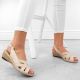 4. Rieker W RKR682 bequeme Ledersandalen beige